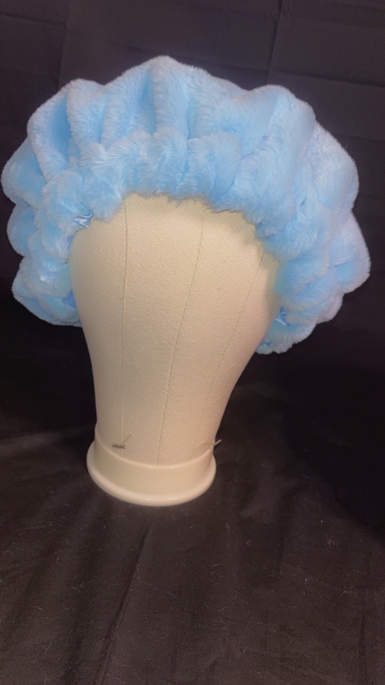 Light Blue Furry Bonnet