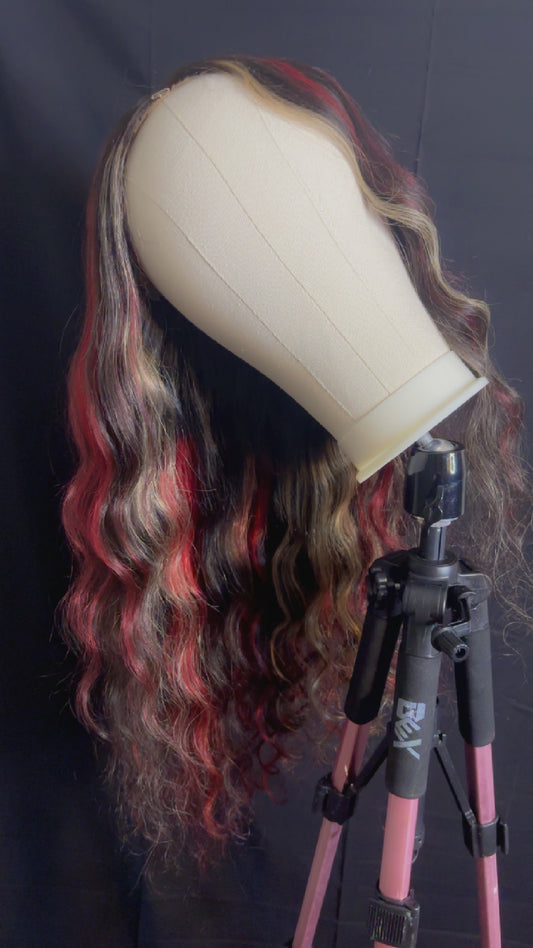 26 inch multi-colored refurbished wig